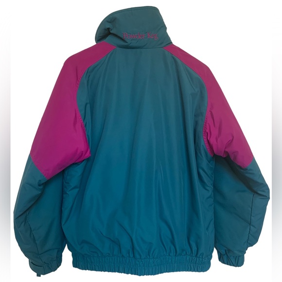 Vintage Columbia Ski Jacket Teal and Purple Size Large - Picture 2 of 15